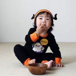 【73-100cm】ゴースト柄＆帽子セット ベビー ハロウィン - 画像 (3)