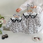 【66-130cm】ロンパースorワンピース 女の子 姉妹服 フラワー - 画像 (9)