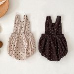 【66-100cm】サロペット ベビー ドット柄 ロンパース コディネート - 画像 (10)
