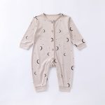 【66-90cm】ロンパース ベビー 月柄 着せやすい - 画像 (3)
