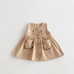 【73-110cm】シャツorワンピース 女の子 レトロ 刺繡 - 画像 (7)