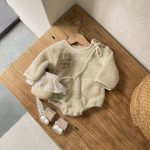 【66-90cm】ロンパース ベビー もこもこ ポケット付き - 画像 (6)