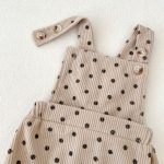 【66-100cm】サロペット ベビー ドット柄 ロンパース コディネート - 画像 (14)