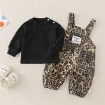 【66-100cm】セットアップ ベビー ヒョウ柄 カジュアル - 画像 (6)