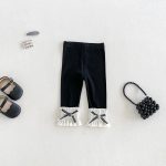 【73-100cm】トップスorパンツ ベージュ ドット - 画像 (6)