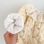 【66-90cm】長袖ロンパース ベビー フリル襟 プリント - 画像 (12)