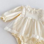 【66-90cm】ロンパース ベビー レース メッシュ - 画像 (10)