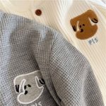 【80-130cm】スウェット 男の子 ワッフル 刺繍クルーネック - 画像 (5)
