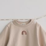 【66-90cm】長袖ロンパース ベビー 韓国風 虹柄 - 画像 (15)