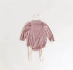 【66-90cm】ロンパース ベビー フリル リブ 無地 - 画像 (5)