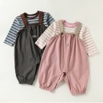 【73-100cm】サロペット ベビー ワンプリント 合わせやすい - 画像 (3)