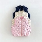 【80-130cm】ベスト 女の子 フラワー柄 暖かい - 画像 (9)