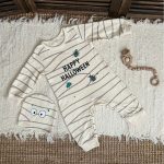【66-90cm】長袖ロンパース ベビー ミイラモチーフ - 画像 (2)
