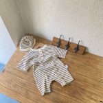 【66-90cm】ロンパース ベビー ワッフル ボーダー - 画像 (17)
