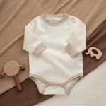【59-80cm】ロンパース ベビー ナチュラル リブ - 画像 (2)