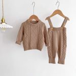 【66-90cm】サロペットorセーター ベビー ケーブル編み ニット - 画像 (5)