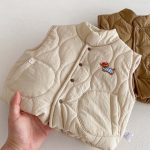 【73-100cm】ベスト 女の子 ベビー 厚手 キルティング - 画像 (4)