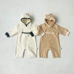 【66-90cm】ロンパース ベビー クマ耳 帽子付き - 画像 (7)