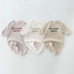 【66-90cm】ロンパース ベビー 英字 韓国風 - 画像 (3)
