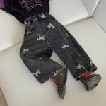 【80-150cm】パンツ キッズ ワイドデニム ゆったり シルエット - 画像 (10)