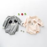 【66-90cm】ロンパース ベビー カートゥーン柄 厚手 スウェット