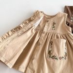 【73-110cm】シャツorワンピース 女の子 レトロ 刺繡 - 画像 (18)