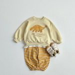 【100-160cm】トレーナー キッズ 恐竜 プリント 韓国風 - 画像 (8)