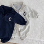 【66-90cm】長袖カバーオール ベビー 英字 シンプル - 画像 (11)
