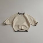 【80-130cm】セーター キッズ 配色 ニット シンプル - 画像 (10)
