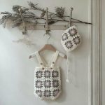 【66-90cm】サロペット ベビー 花刺繡 ニット - 画像 (5)
