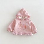 【80-130cm】トップス 女の子 帽子付き クマプリント - 画像 (5)
