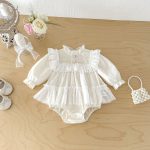 【66-90cm】ロンパース ベビー レース プリンセス - 画像 (9)