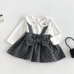 【66-90cm】セットアップ ベビー ドット リボン かわいい - 画像 (3)