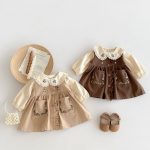 【73-110cm】シャツorワンピース 女の子 レトロ 刺繡 - 画像 (4)
