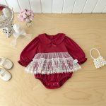 【66-90cm】ロンパース ベビー レース リボン - 画像 (9)