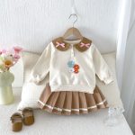【73-100cm】トップス＆スカート 女の子 可愛い フラワー - 画像 (5)