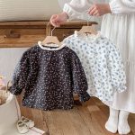 【80-150cm】Tシャツ 女の子 パフ スリーブ レース襟 - 画像 (7)