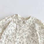 【80-130cm】トップスorワンピース 女の子 小花柄 フリル カラー - 画像 (7)