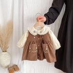 【73-110cm】シャツorワンピース 女の子 レトロ 刺繡 - 画像 (16)