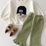 【90-150cm】トップス 女の子 ドッグ柄 ボーダー - 画像 (5)