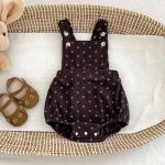 【66-100cm】サロペット ベビー ドット柄 ロンパース コディネート - 画像 (9)
