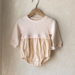 【66-90cm】ロンパース ベビー ワッフル 切替 - 画像 (4)