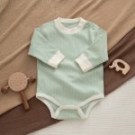 【59-80cm】ロンパース ベビー ナチュラル リブ - 画像 (4)