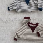 【66-90cm】ロンパース ベビー 暖かい ボーダー - 画像 (10)
