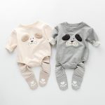 【66-90cm】ロンパース ベビー カートゥーン柄 厚手 スウェット - 画像 (3)