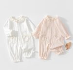 【66-90cm】ロンパース ベビー ハートフリル - 画像 (2)