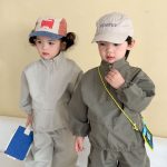 【80-150cm】セットアップ キッズ カジュアル 無地 - 画像 (8)