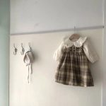 【73-100cm】ワンピース ベビー レトロ チェック - 画像 (8)