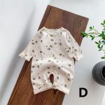 【66-90cm】長袖ロンパース ベビー ワッフル ナチュラル - 画像 (6)