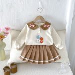 【73-100cm】トップス＆スカート 女の子 可愛い フラワー - 画像 (4)